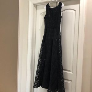 Floor length black dress with pockets